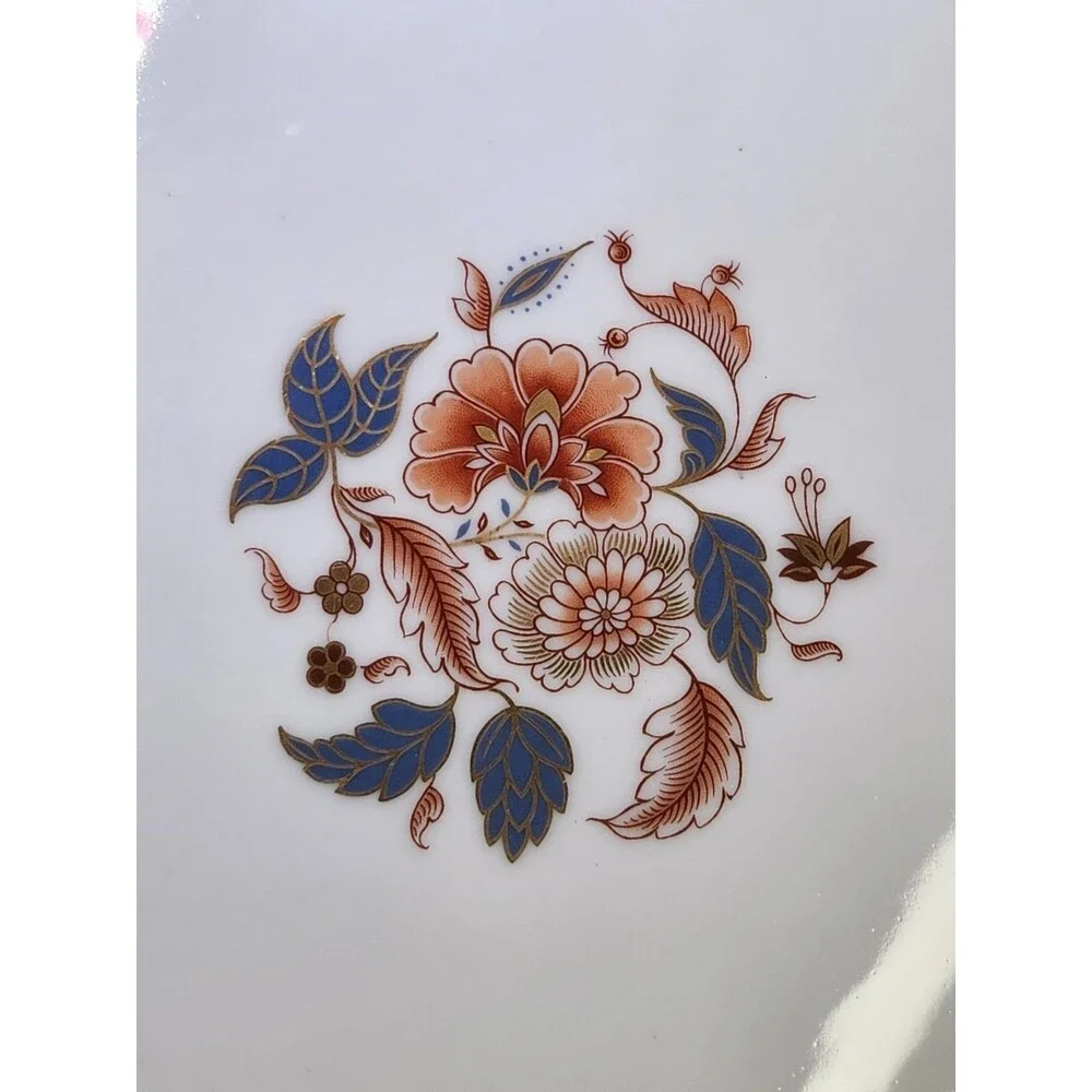 Richard Ginori Italy Porcelain Pedestal Cake Stand Taormina Tazza Gold Floral